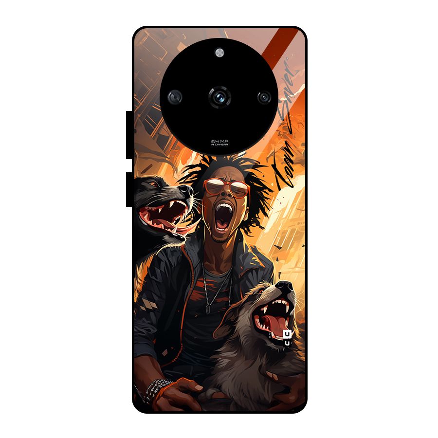 Town Saver Dogs Glass Back Case for Realme Narzo 60 5G