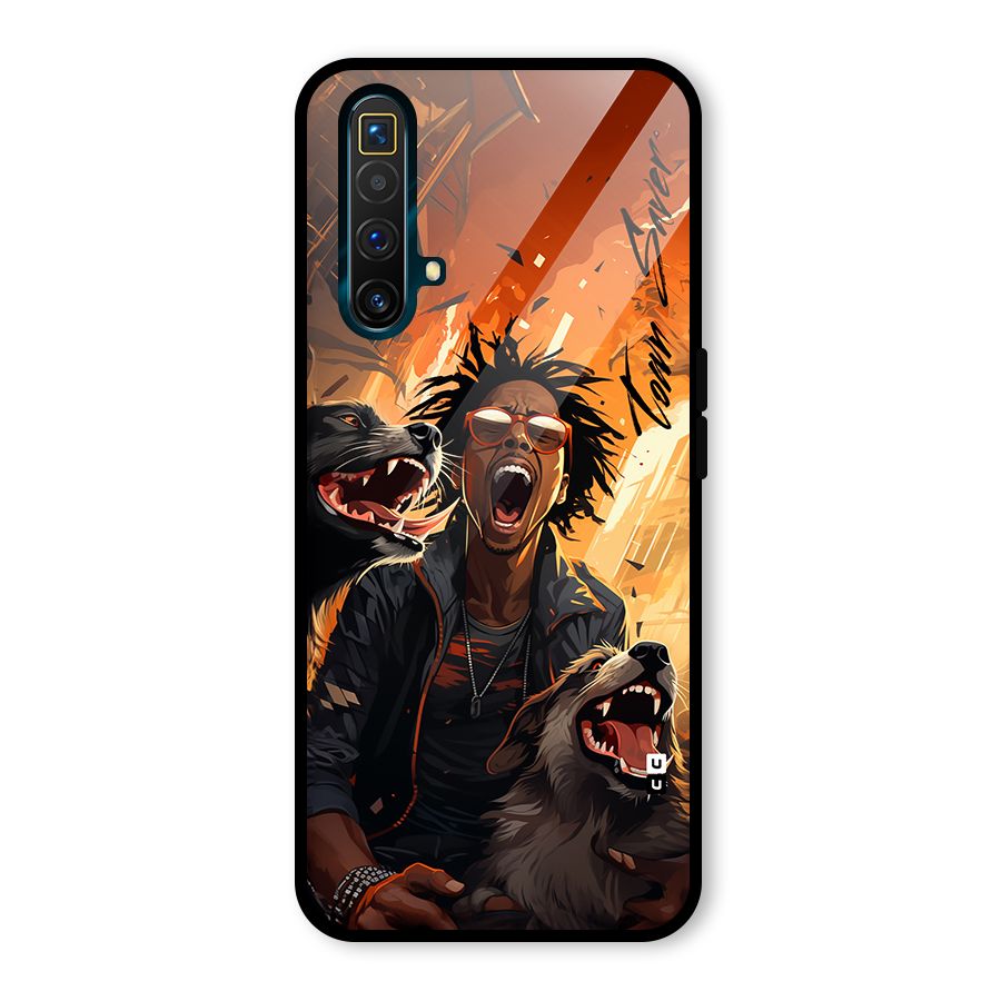 Town Saver Dogs Glass Back Case for Realme X3