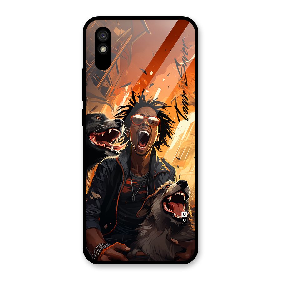 Town Saver Dogs Glass Back Case for Redmi 9A