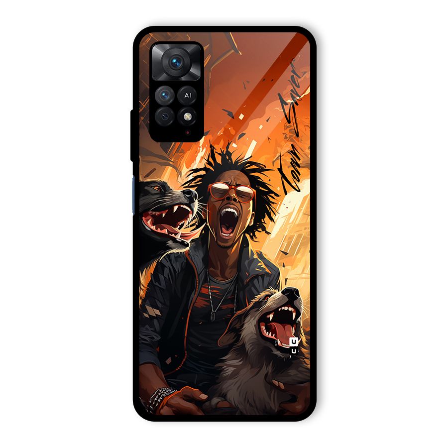 Town Saver Dogs Glass Back Case for Redmi Note 11 Pro