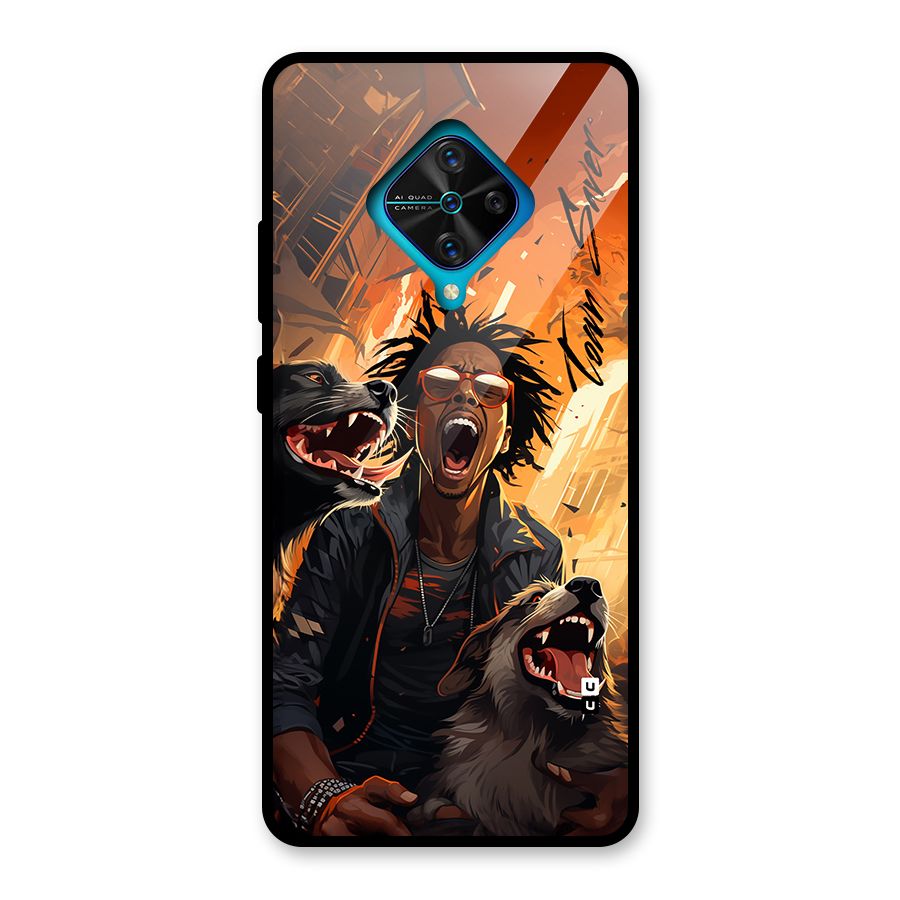 Town Saver Dogs Glass Back Case for Vivo S1 Pro