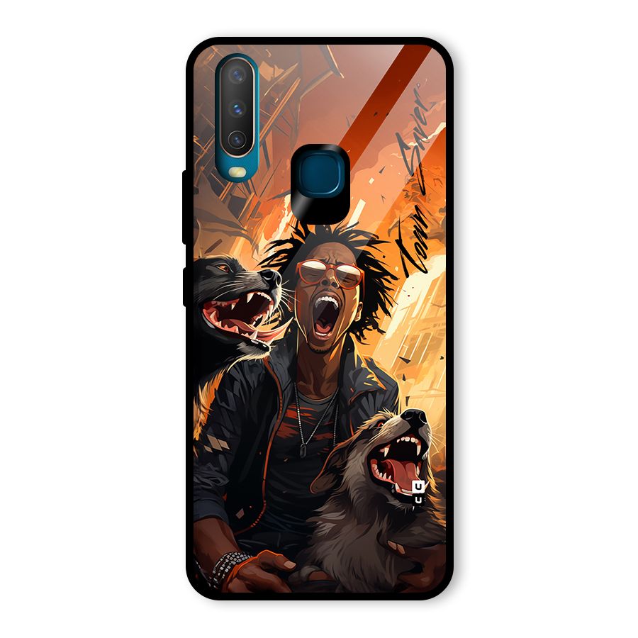 Town Saver Dogs Glass Back Case for Vivo U10