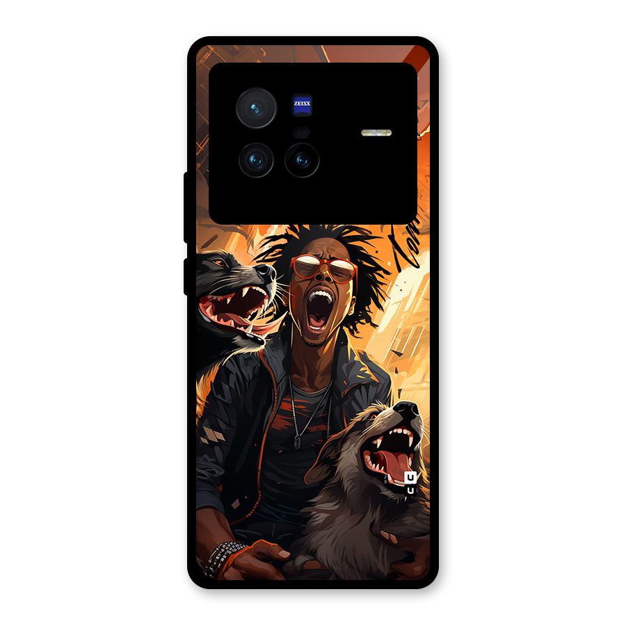 Town Saver Dogs Glass Back Case for Vivo X80