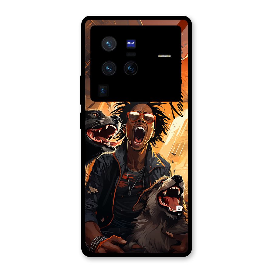 Town Saver Dogs Glass Back Case for Vivo X80 Pro