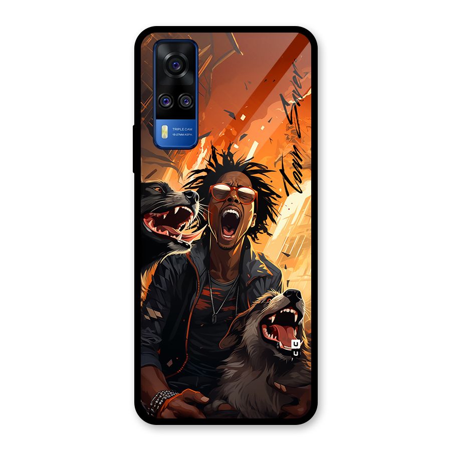 Town Saver Dogs Glass Back Case for Vivo Y31