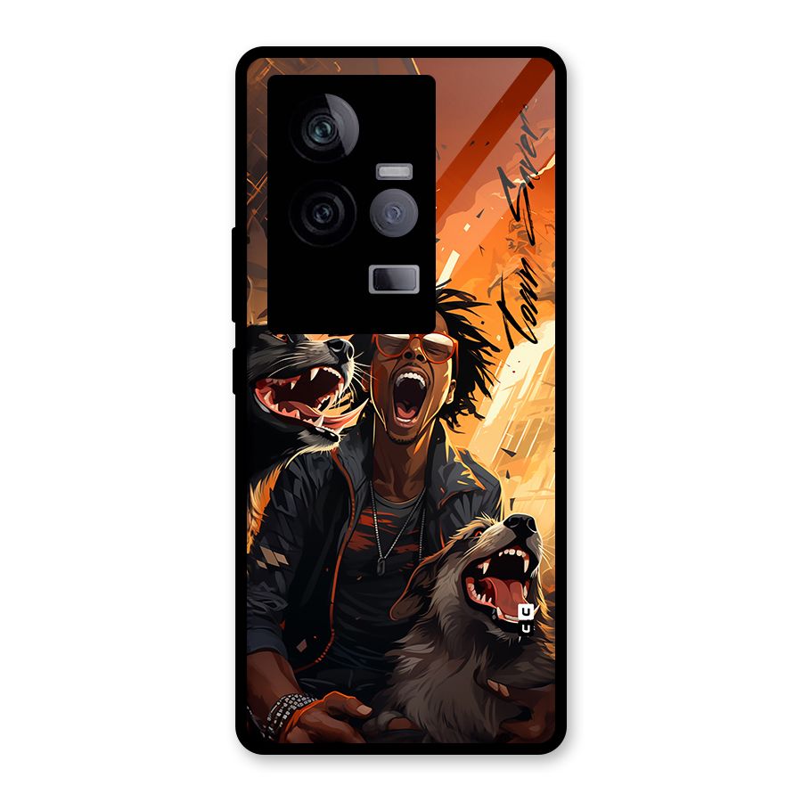 Town Saver Dogs Glass Back Case for Vivo iQOO 11 5G