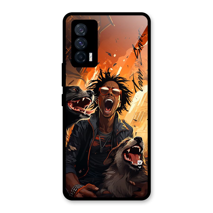 Town Saver Dogs Glass Back Case for Vivo iQOO 7 5G