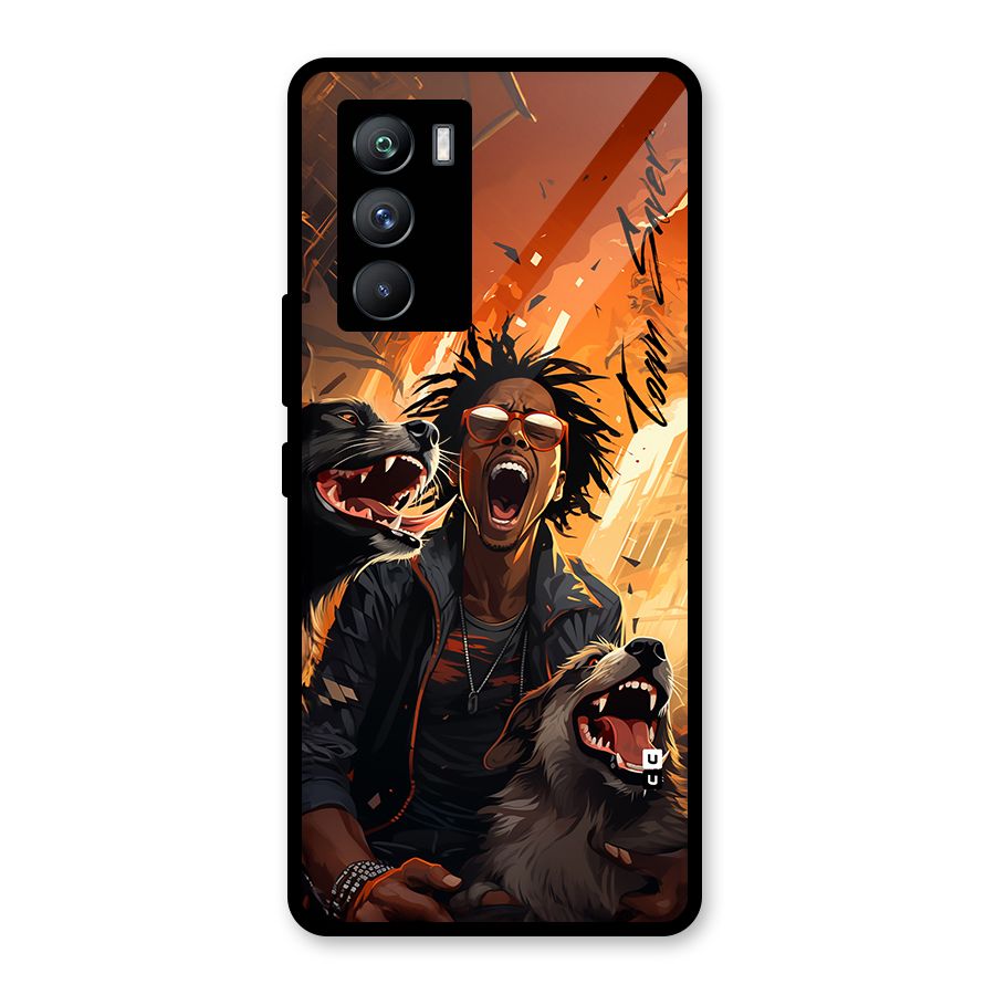 Town Saver Dogs Glass Back Case for Vivo iQOO 9 SE