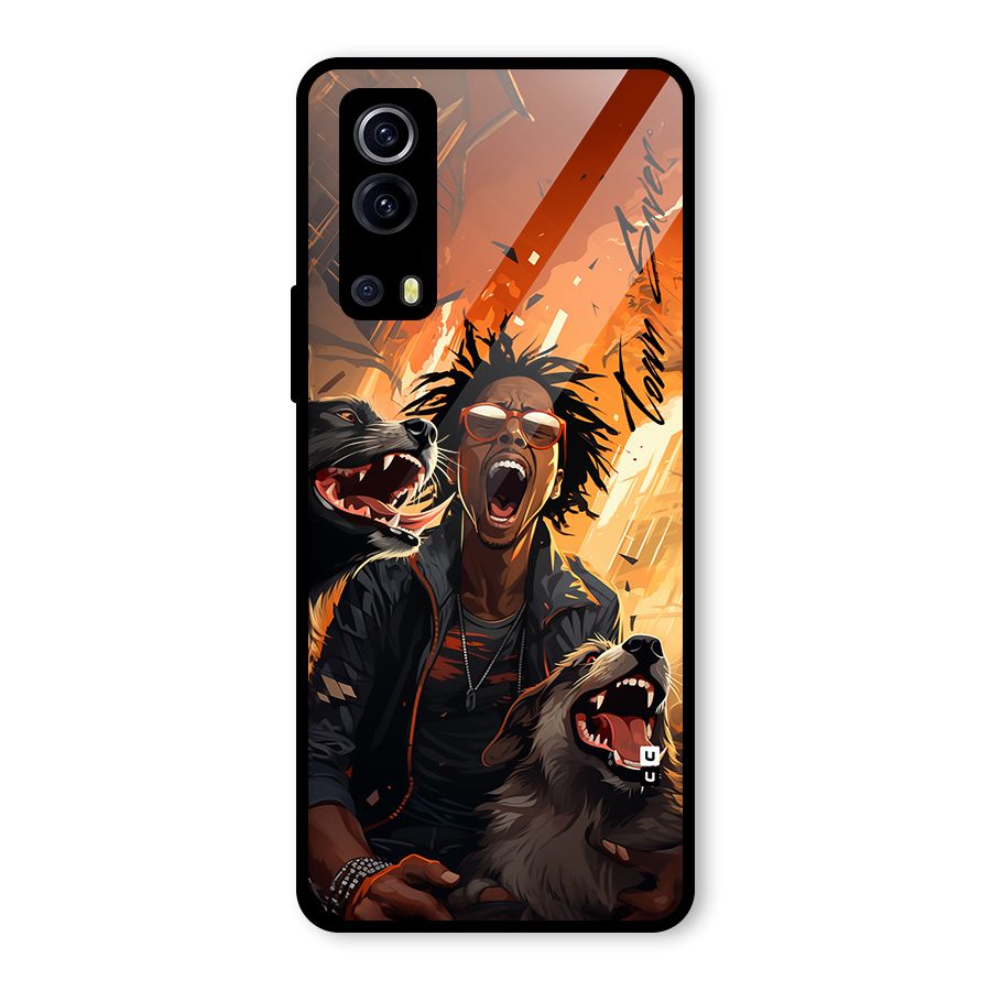 Town Saver Dogs Glass Back Case for Vivo iQOO Z3