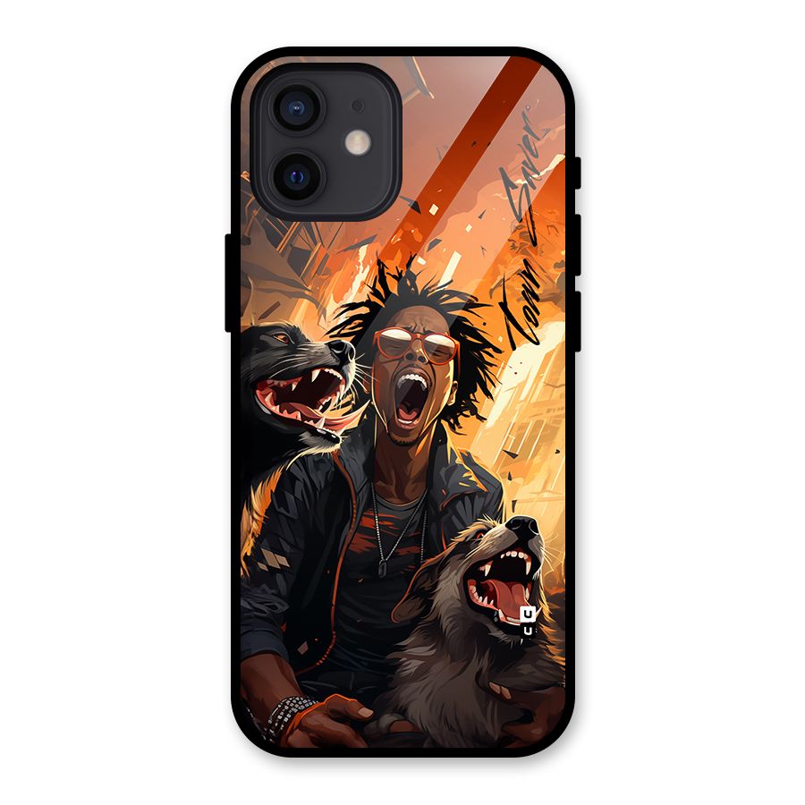 Town Saver Dogs Glass Back Case for iPhone 12