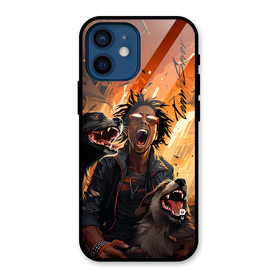 Town Saver Dogs Glass Back Case for iPhone 12 Mini