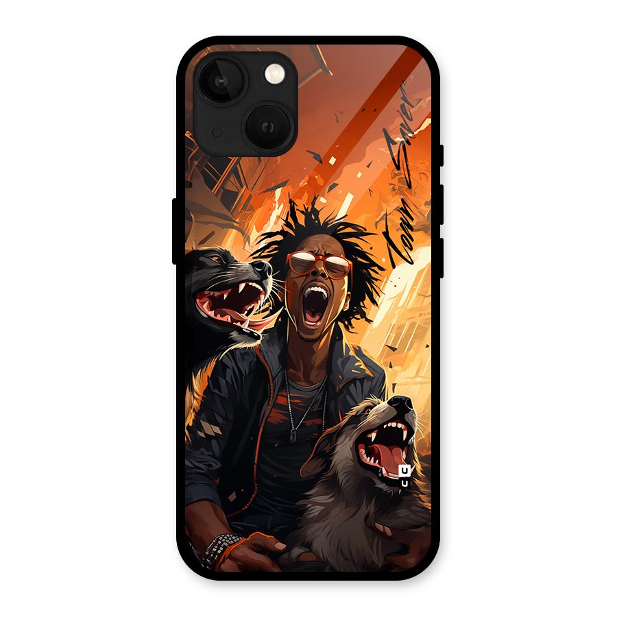 Town Saver Dogs Glass Back Case for iPhone 13
