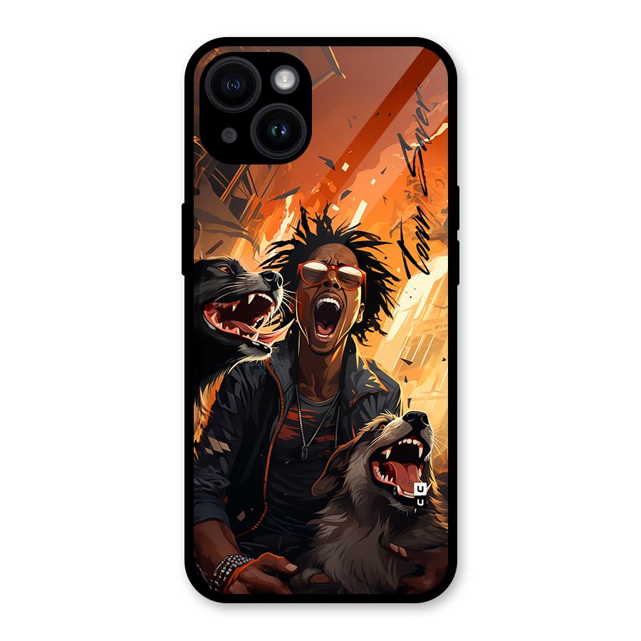 Town Saver Dogs Glass Back Case for iPhone 14