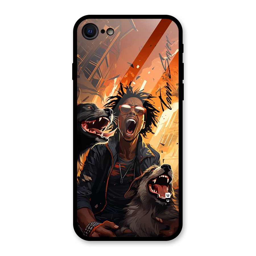 Town Saver Dogs Glass Back Case for iPhone 7