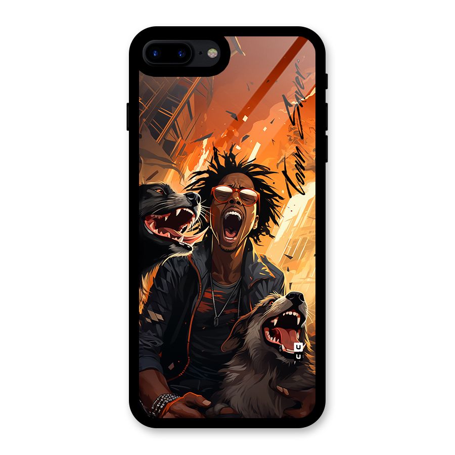 Town Saver Dogs Glass Back Case for iPhone 8 Plus