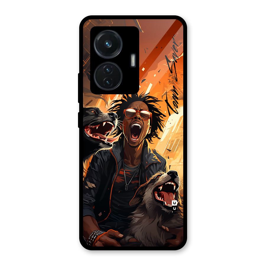 Town Saver Dogs Glass Back Case for iQOO Z6 44W