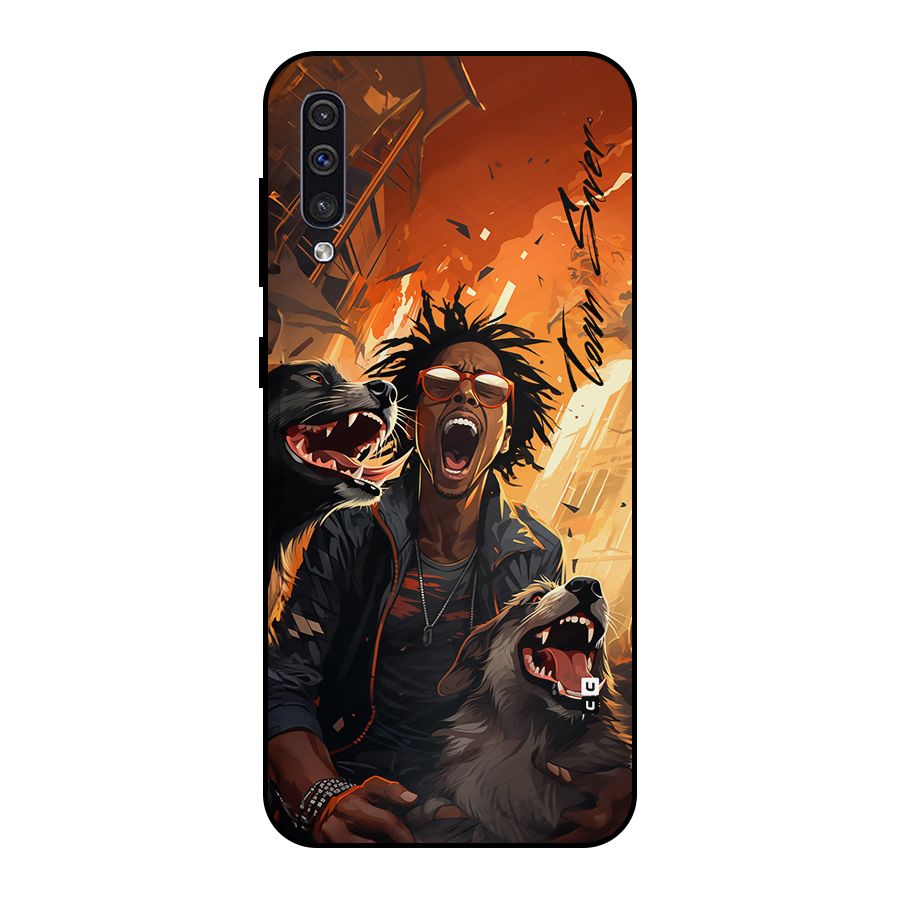 Town Saver Dogs Metal Back Case for Galaxy A50s