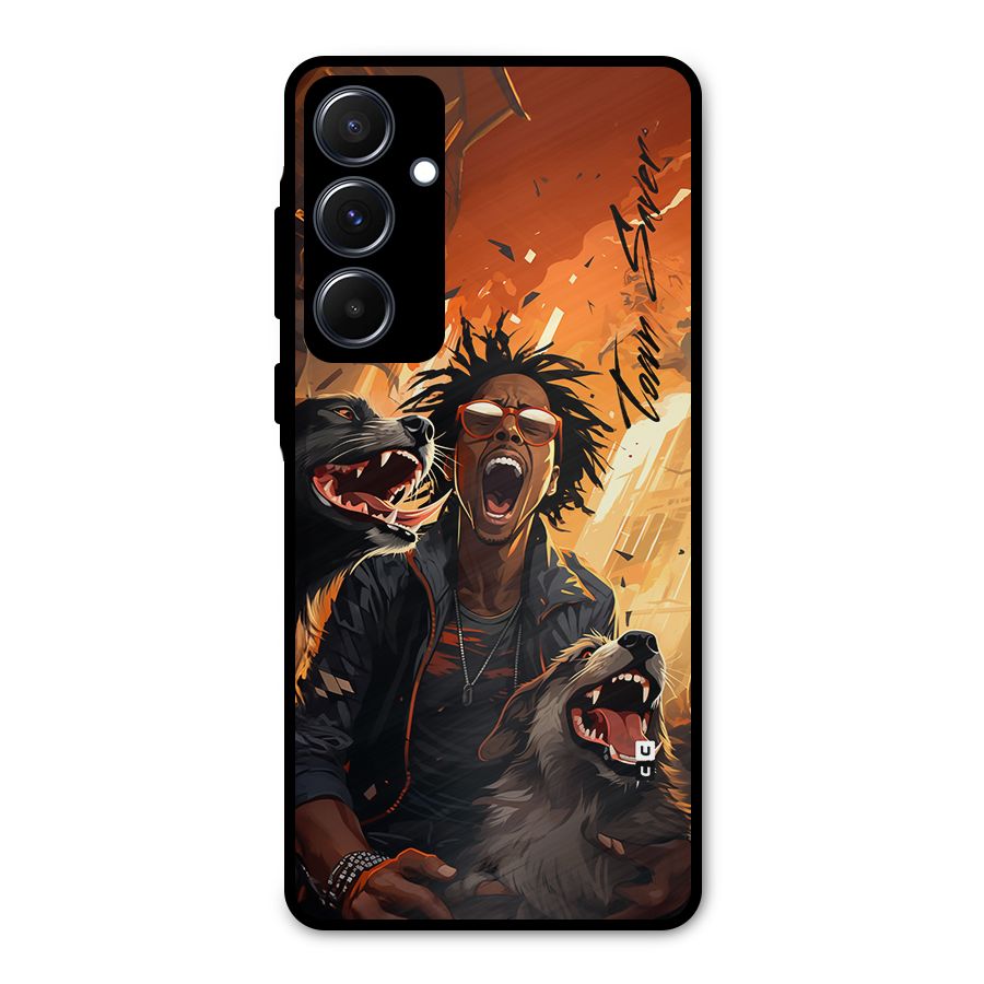 Town Saver Dogs Metal Back Case for Galaxy A55