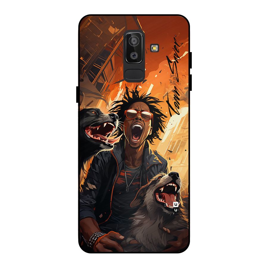 Town Saver Dogs Metal Back Case for Galaxy J8