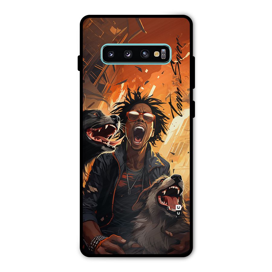 Town Saver Dogs Metal Back Case for Galaxy S10 Plus