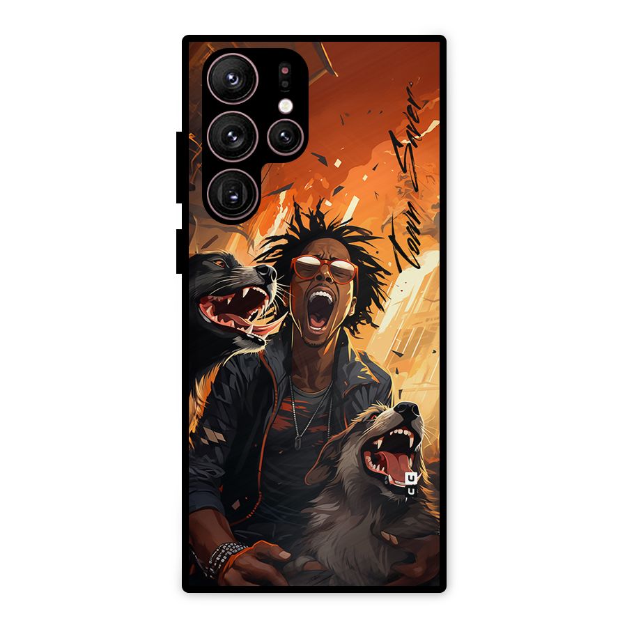 Town Saver Dogs Metal Back Case for Galaxy S22 Ultra 5G