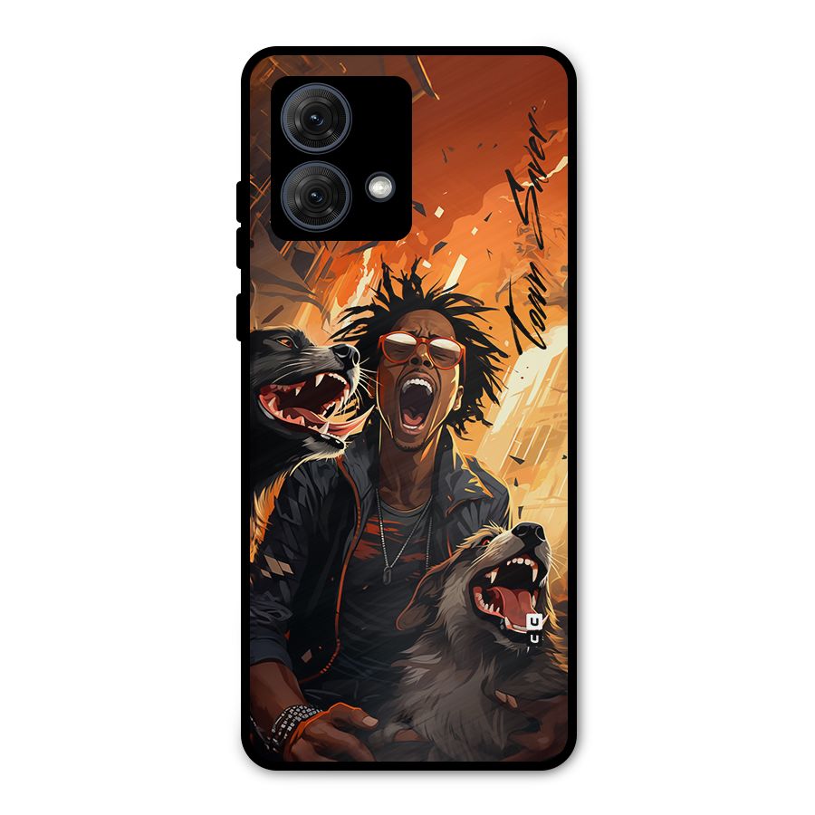 Town Saver Dogs Metal Back Case for Moto G84