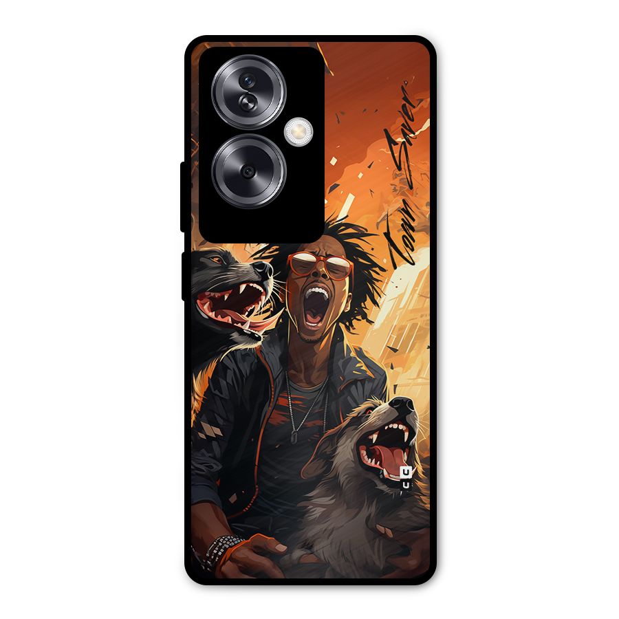 Town Saver Dogs Metal Back Case for Oppo A79 5G