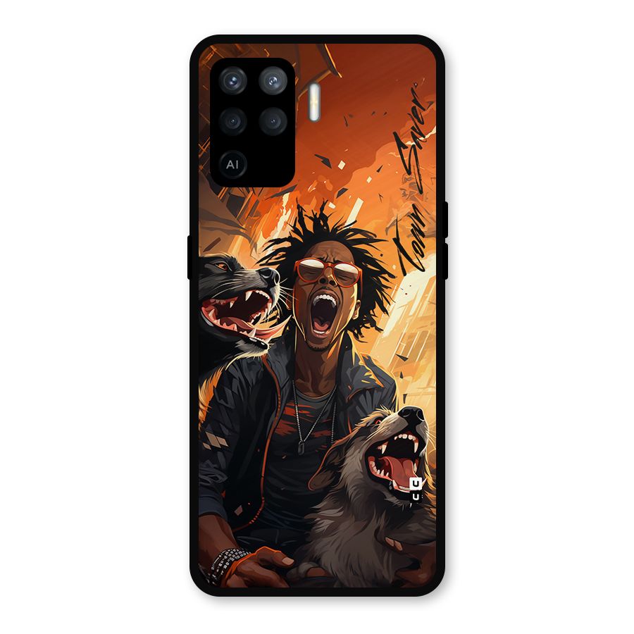 Town Saver Dogs Metal Back Case for Oppo F19 Pro