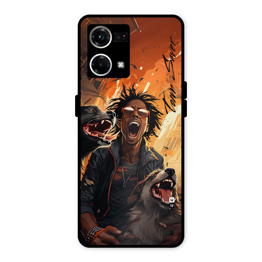 Town Saver Dogs Metal Back Case for Oppo F21 Pro 4G