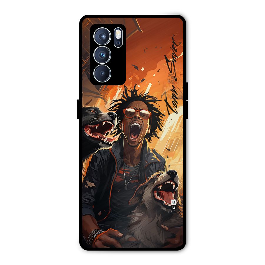 Town Saver Dogs Metal Back Case for Oppo Reno6 Pro 5G