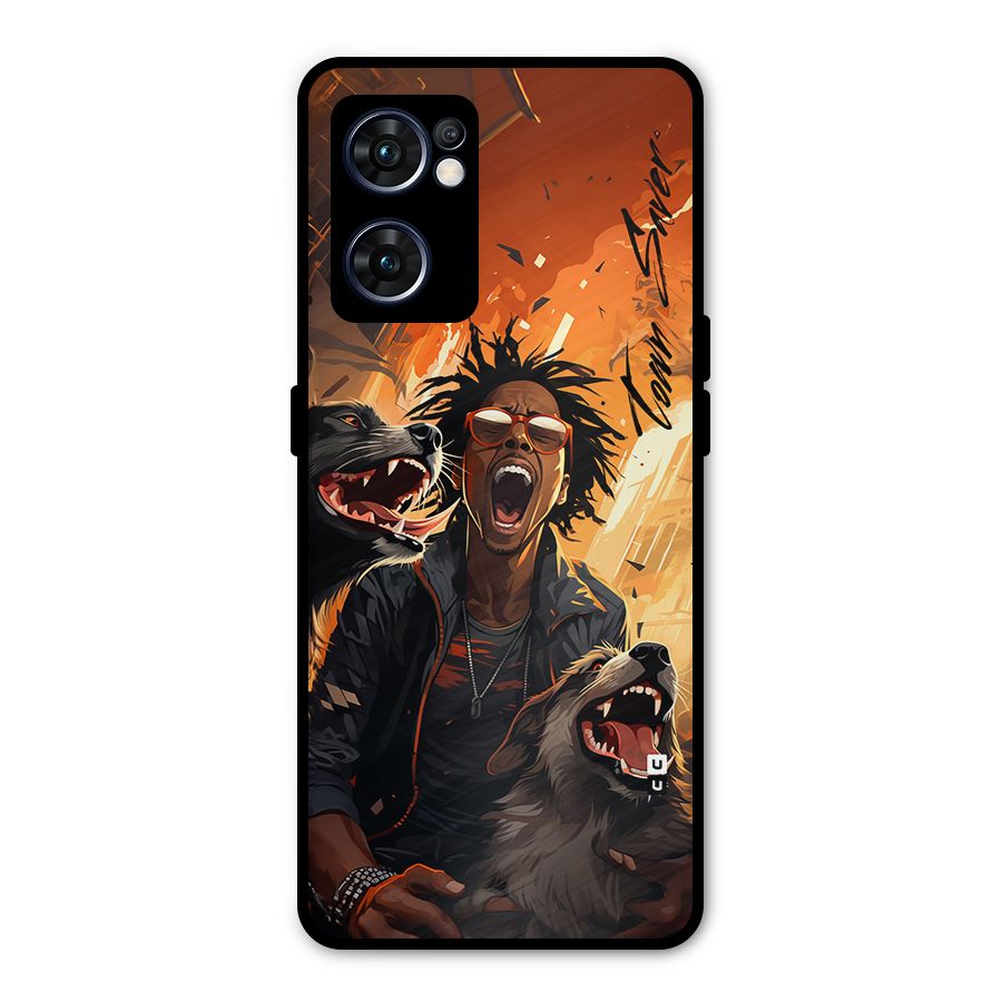 Town Saver Dogs Metal Back Case for Oppo Reno7 5G