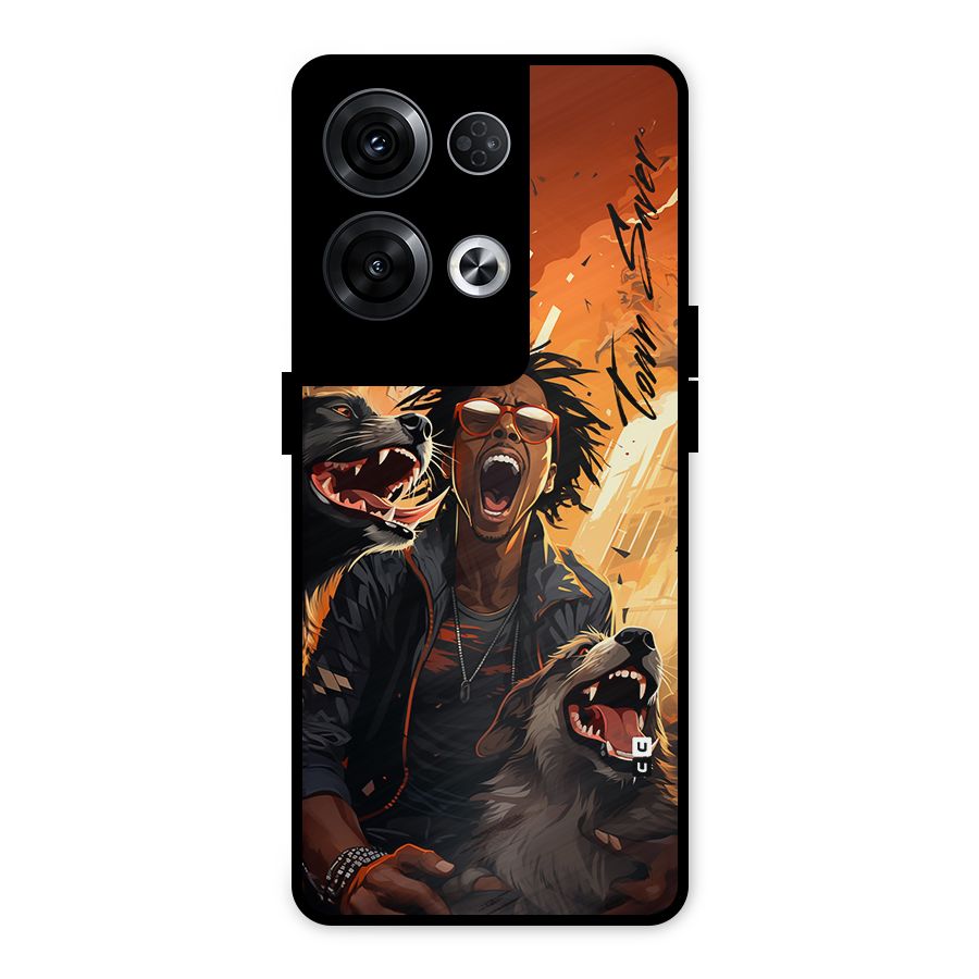 Town Saver Dogs Metal Back Case for Oppo Reno8 Pro 5G