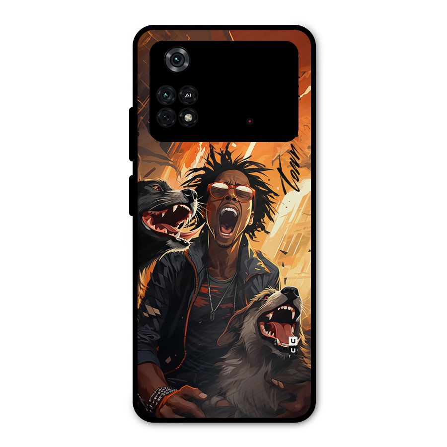 Town Saver Dogs Metal Back Case for Poco M4 Pro 4G