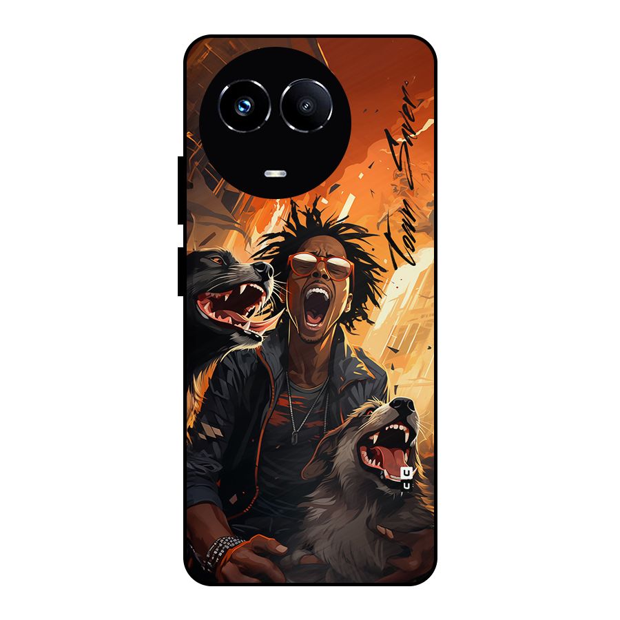 Town Saver Dogs Metal Back Case for Realme 11X