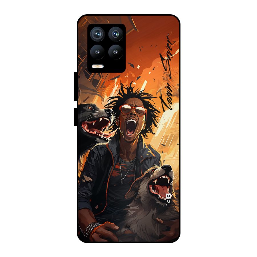 Town Saver Dogs Metal Back Case for Realme 8 Pro
