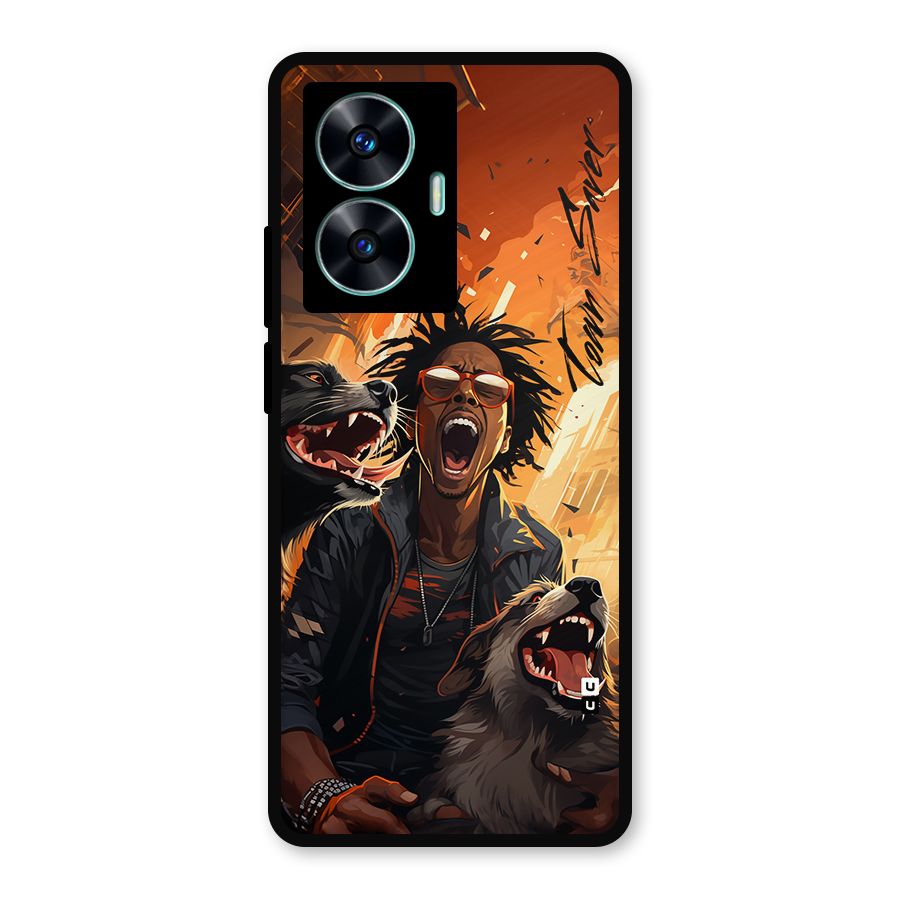 Town Saver Dogs Metal Back Case for Realme Narzo N55
