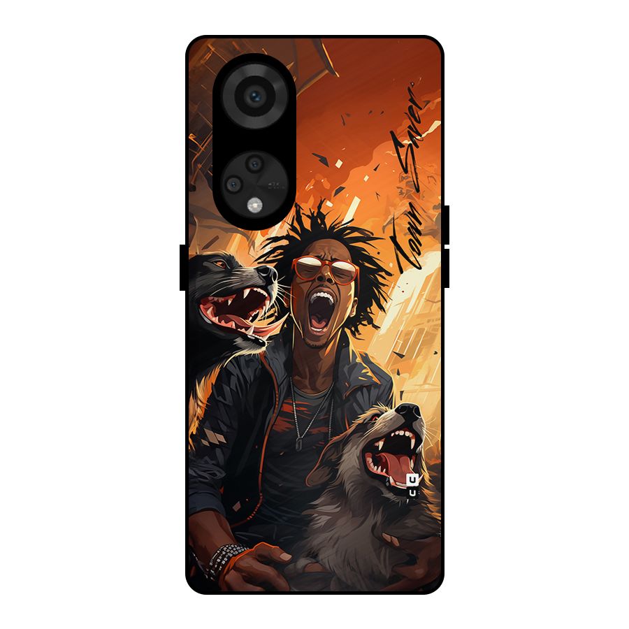 Town Saver Dogs Metal Back Case for Reno8 T 5G