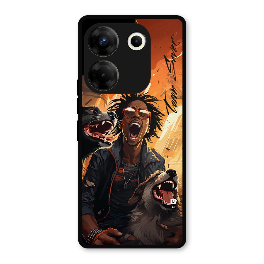 Town Saver Dogs Metal Back Case for Tecno Camon 20 Pro