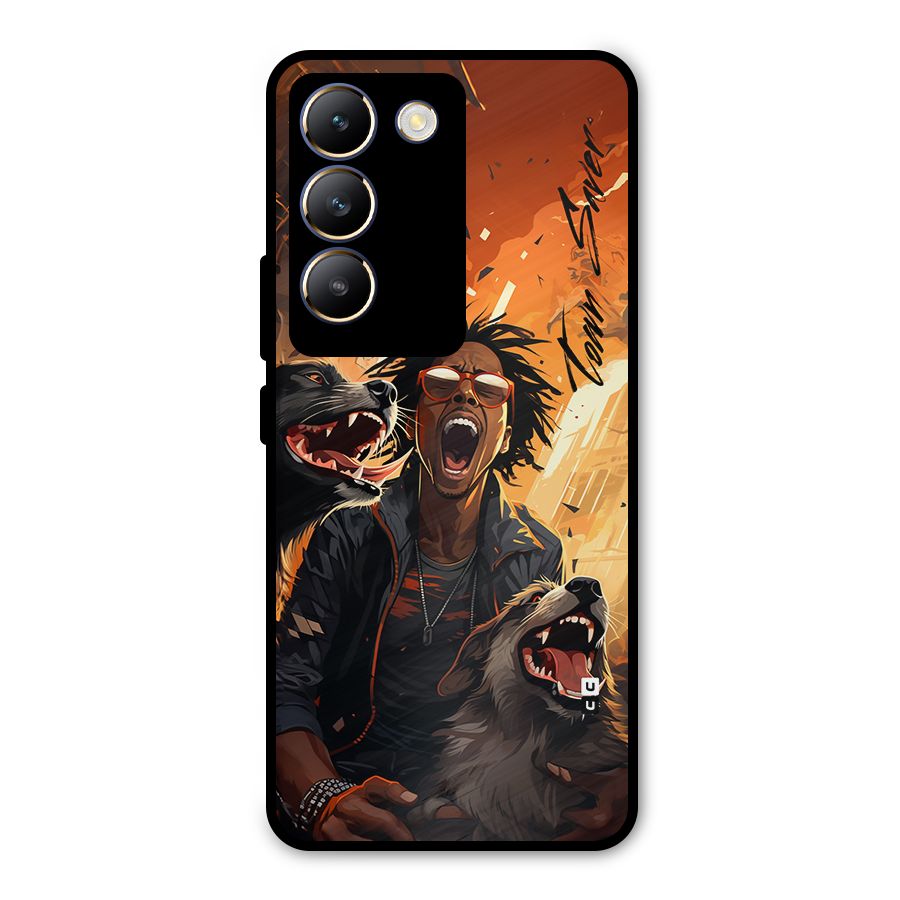 Town Saver Dogs Metal Back Case for Vivo T3 5G