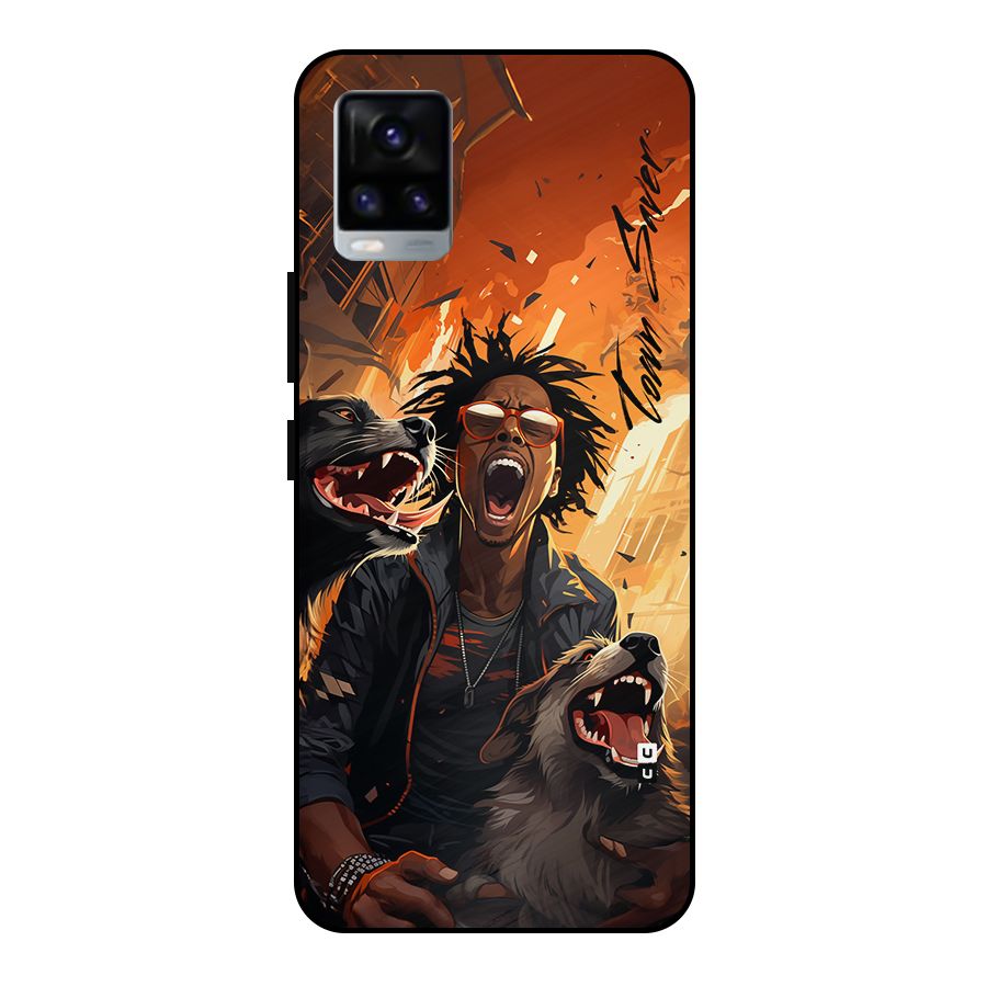 Town Saver Dogs Metal Back Case for Vivo V20 2021