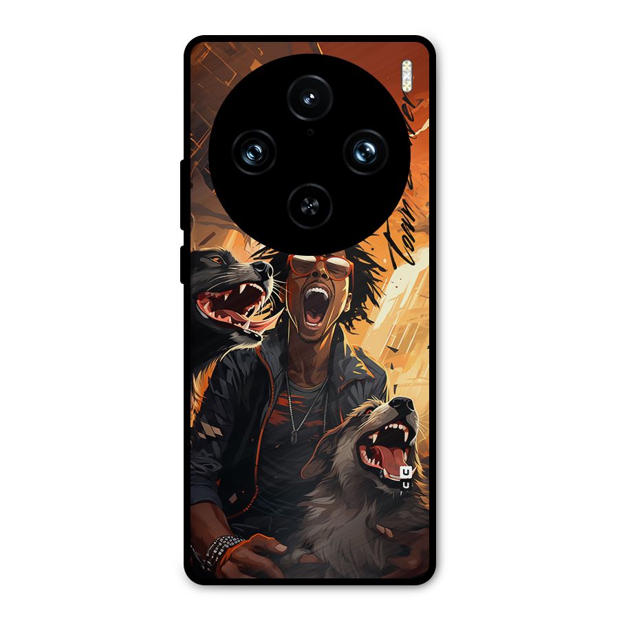 Town Saver Dogs Metal Back Case for Vivo X100 Pro