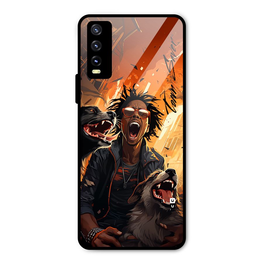 Town Saver Dogs Metal Back Case for Vivo Y20g