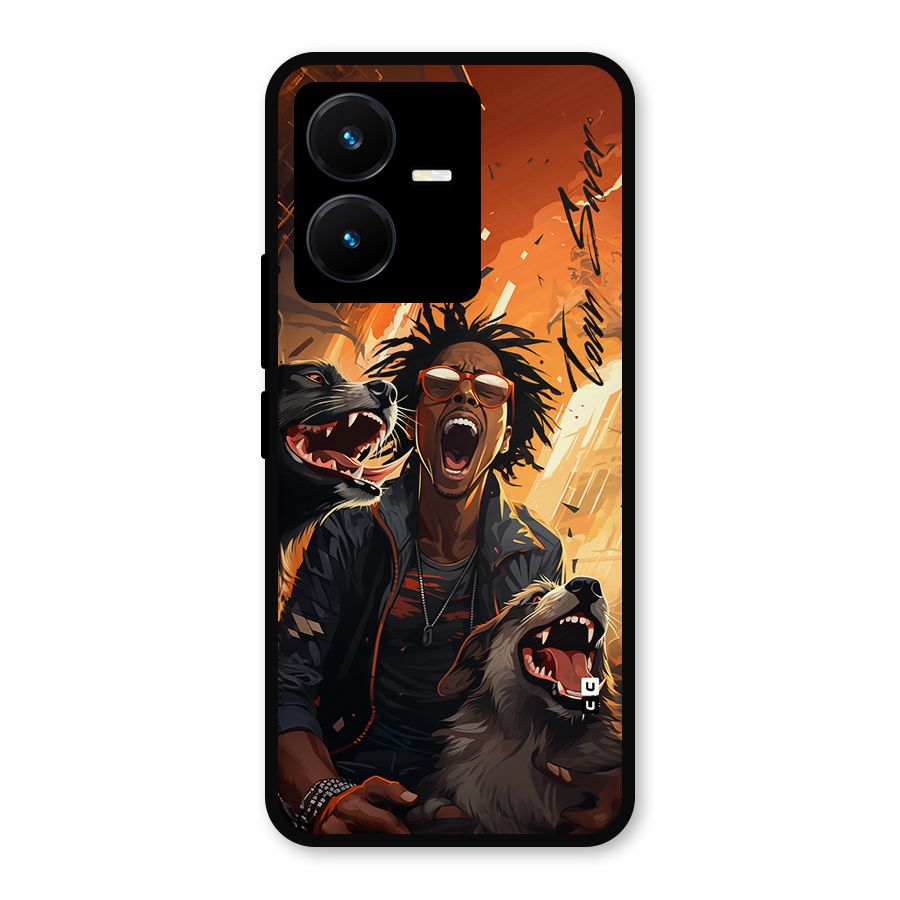 Town Saver Dogs Metal Back Case for Vivo Y22s