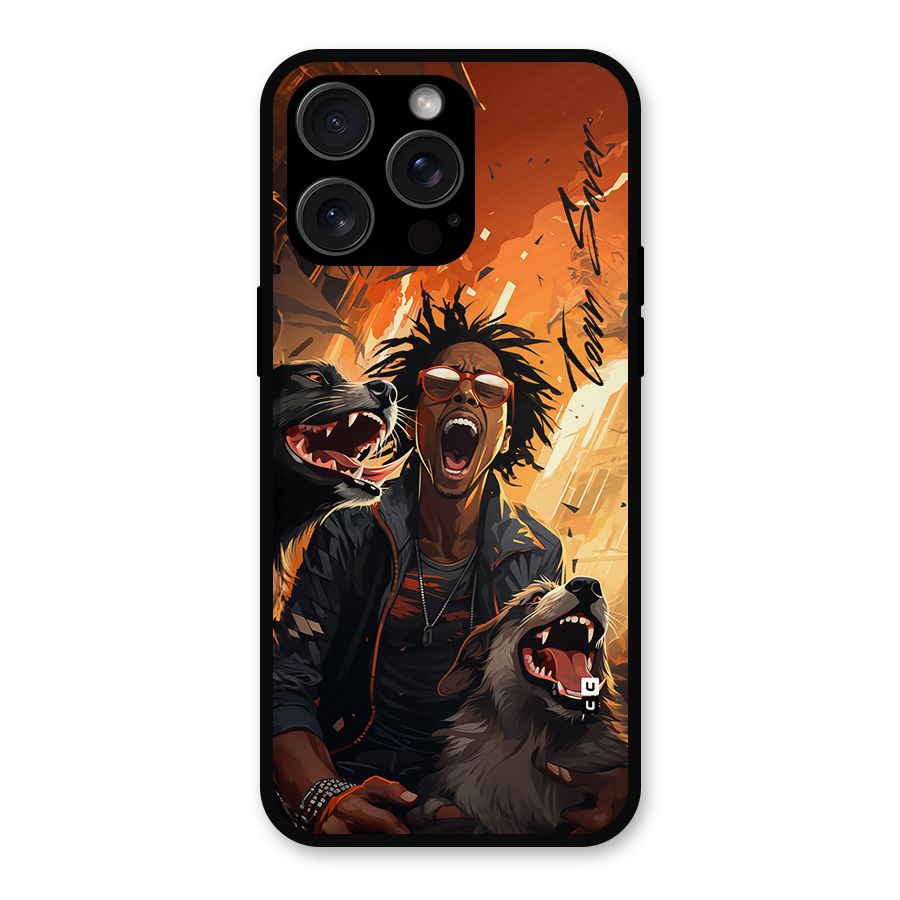 Town Saver Dogs Metal Back Case for iPhone 15 Pro Max