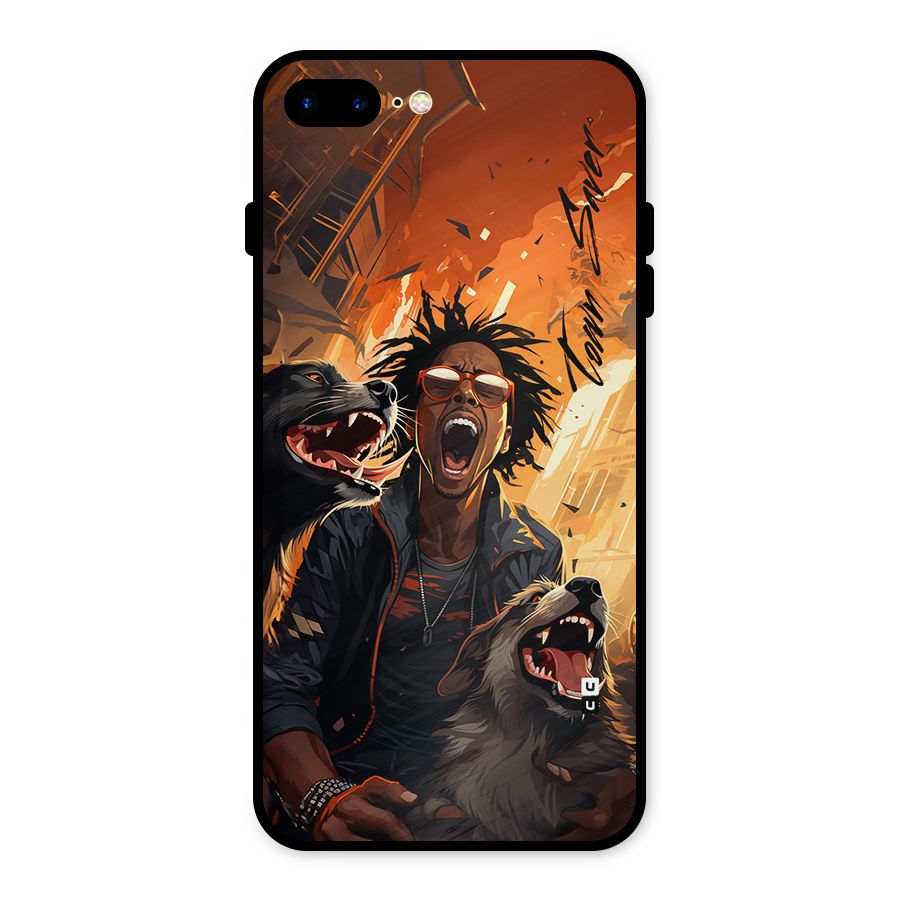 Town Saver Dogs Metal Back Case for iPhone 8 Plus