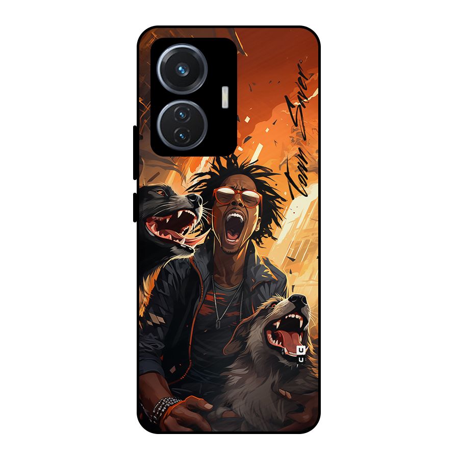 Town Saver Dogs Metal Back Case for iQOO Z6 44W