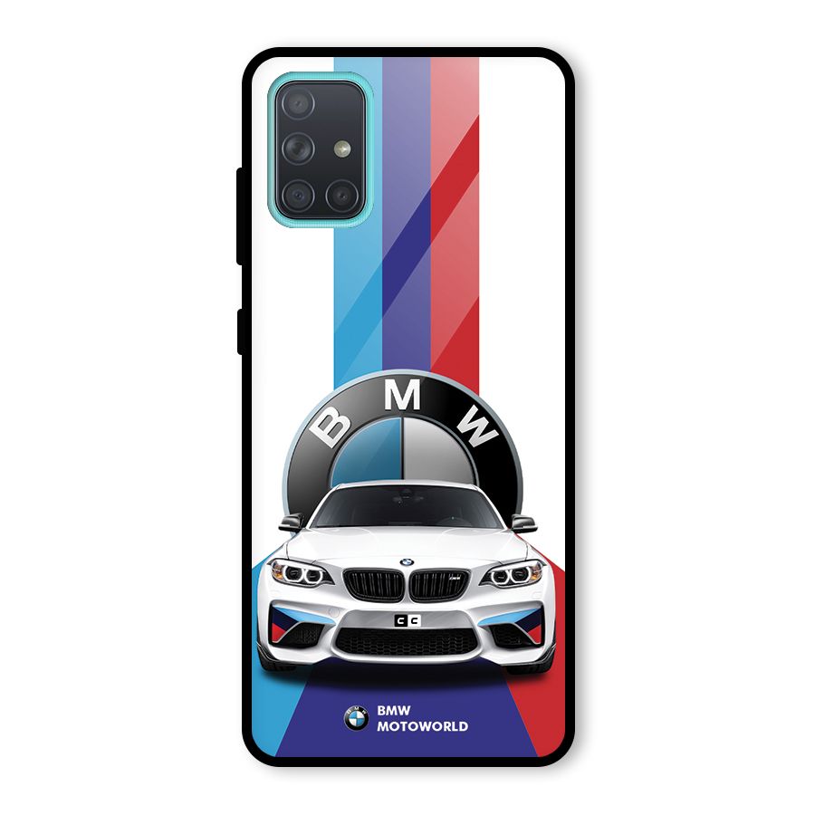 Track Supercar Glass Back Case for Galaxy A71