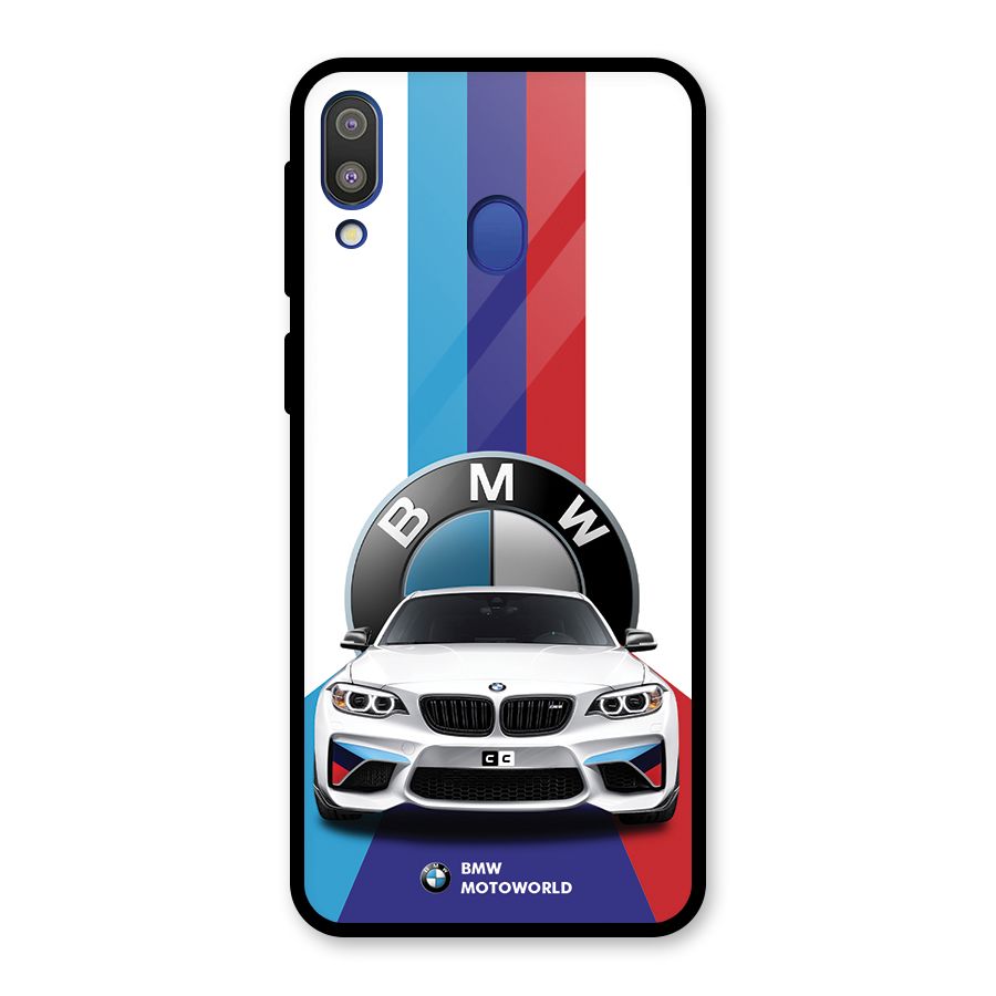 Track Supercar Glass Back Case for Galaxy M20