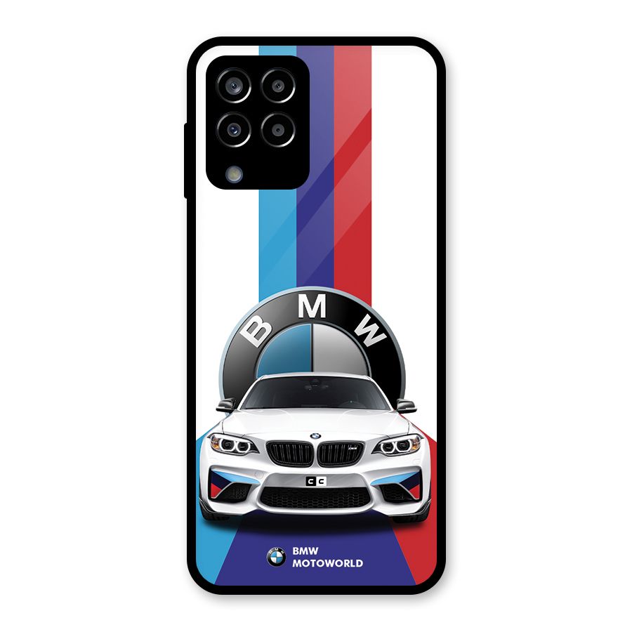 Track Supercar Glass Back Case for Galaxy M33