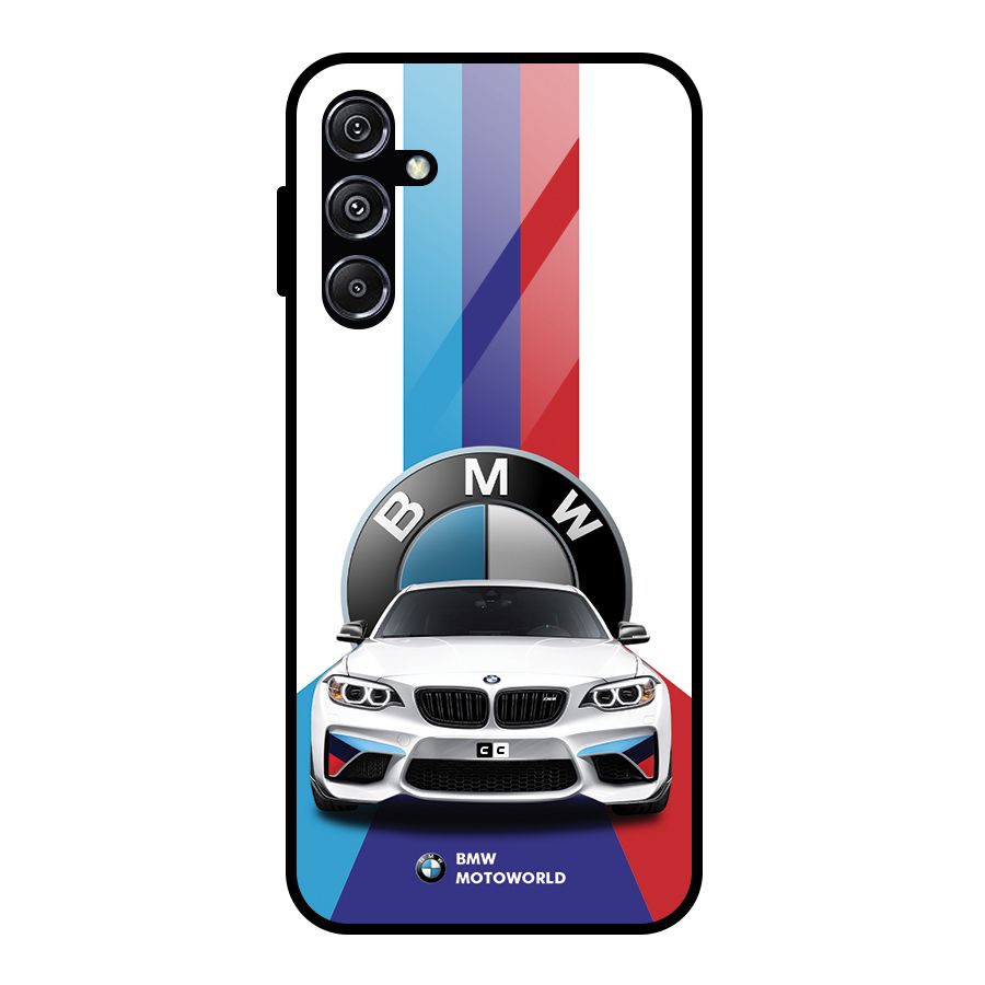 Track Supercar Glass Back Case for Galaxy M34 5G